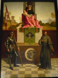 Altar von Castelfranco, Szene